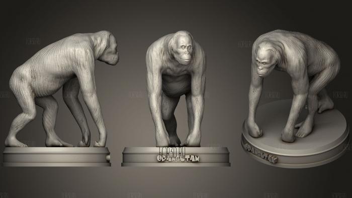 Orangutan stl model for CNC